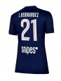 Billige Paris Saint-Germain Lucas Hernandez #21 Hjemmedrakt Dame 2025-26 Kortermet